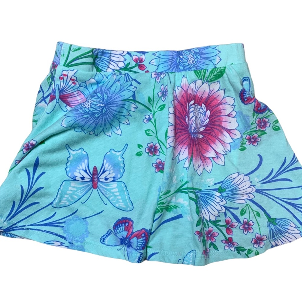 Place blue floral‎ butterfly knit skirt size 3T